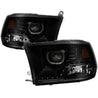 xTune Dodge Ram 2009-2014 Halo LED Projector Headlights - Black Smoke PRO-JH-DR09-CFB-BSM SPYDER