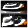 Spyder Audi A4 09-12 Projector Headlights Xenon/HID Model Only - DRL LED Blk PRO-YD-AA408-HID-DRL-BK SPYDER