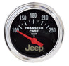 Autometer Jeep 52.4mm Short Sweep Electronic 100-250 Def F Transfer Case Temperature Gauge AutoMeter