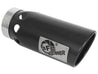 aFe Power Intercooled Tip Stainless Steel - Black 4in In x 5in Out x 12in L Bolt-On aFe