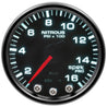 Autometer Spek-Pro Gauge Nitrous Press 2 1/16in 1600psi Stepper Motor W/Peak & Warn Blk/Smoke/Blk AutoMeter