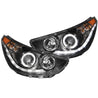 ANZO 2012-2013 Hyundai Accent Projector Headlights w/ Halo Black (CCFL) ANZO