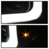Spyder 08-13 Toyota Sequoia Projector Headlights - Light Bar DRL - Black PRO-YD-TTU07V2-LB-BK SPYDER
