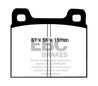 EBC 64-69 Porsche 911 2.0 (M Caliper) (Solid front rotor) Yellowstuff Front Brake Pads EBC