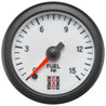 Autometer Stack 52mm 0-15 PSI 1/8in NPTF Male Pro Stepper Motor Fuel Pressure Gauge - White AutoMeter