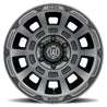 ICON Thrust 17x8.5 5x150 25mm Offset 5.75in BS Smoked Satin Black Tint Wheel ICON