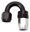 Russell Performance -12 AN Black/Silver 180 Degree Tight Radius Full Flow Swivel Hose End Russell