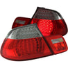 ANZO 2000-2003 BMW 3 Series E46 LED Taillights Red Clear 4pc ANZO