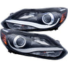 ANZO 2012-2014 Ford Focus Projector Headlights w/ Plank Style Design Black ANZO