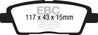 EBC 10-11 Hyundai Genesis 3.8 Redstuff Rear Brake Pads EBC