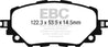 EBC 15-17 Mazda Miata MX-5 Redstuff Ceramic Low Dust Front Brake Pads EBC