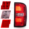 ANZO 2014-2018 GMC Sierra LED Tail Lights Black Housing Red/Clear Lens ANZO