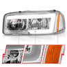 Anzo 99-17 GMC Sierra/Denali Headlights Chrome Amber (w/C Light Bars) ANZO