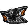 ANZO 2013-2014 Nissan Altima Projector Headlights w/ Plank Style Design Black ANZO