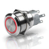 Hella Switch Push Stainless Steel SPST LED Red 12V Hella