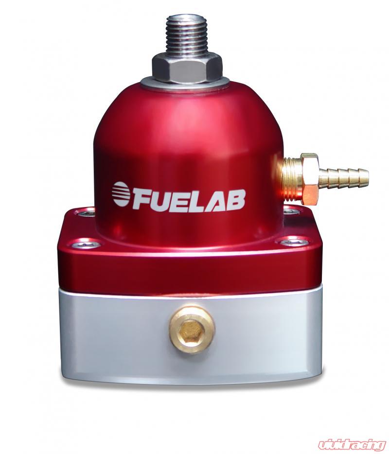 Fuelab 535 EFI Adjustable Mini FPR 25-90 PSI (2) -6AN In (1) -6AN Return - Red Fuelab