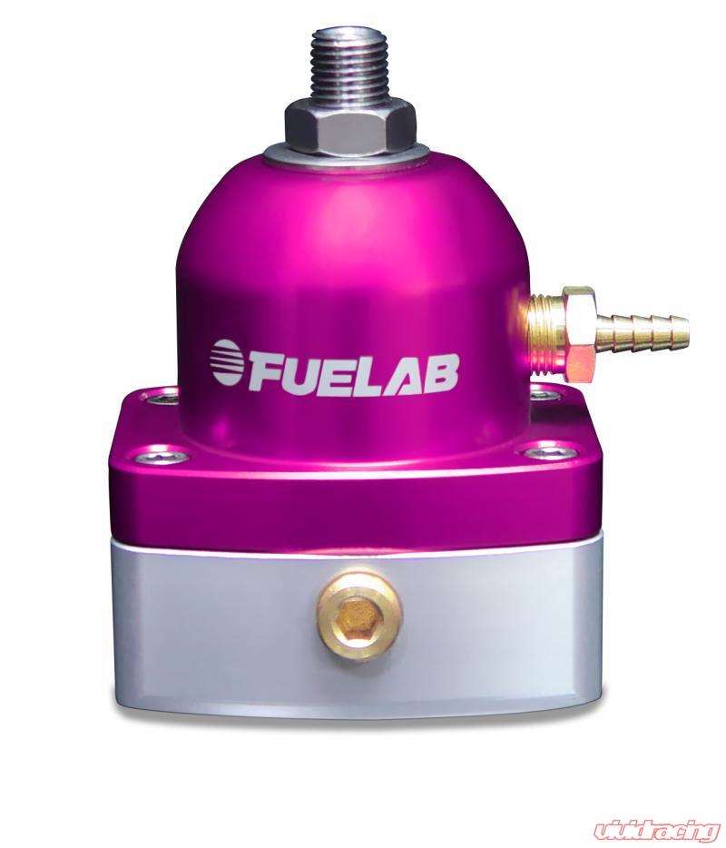 Fuelab 535 EFI Adjustable Mini FPR 90-125 PSI (2) -6AN In (1) -6AN Return - Purple Fuelab