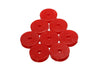 Energy Suspension Polyurethane Pad Set - 2-9/32in OD x 7/16in Hole ID x 1/2in Height - Round Red Energy Suspension