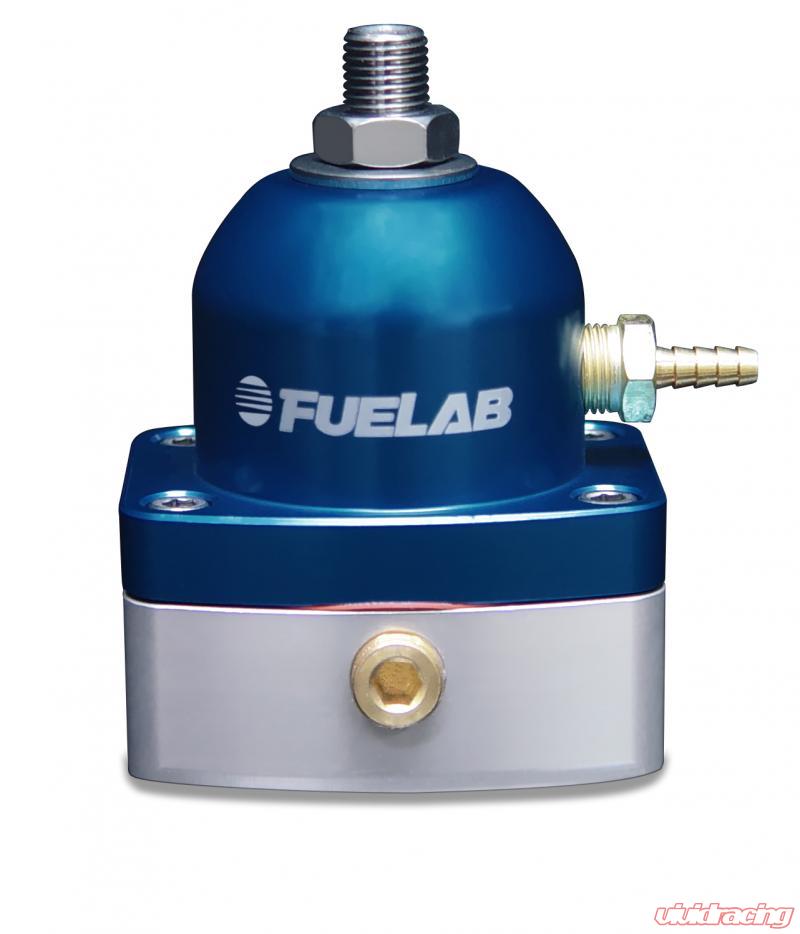 Fuelab 545 TBI Adjustable Mini FPR In-Line 10-25 PSI (1) -6AN In (1) -6AN Return - Blue Fuelab
