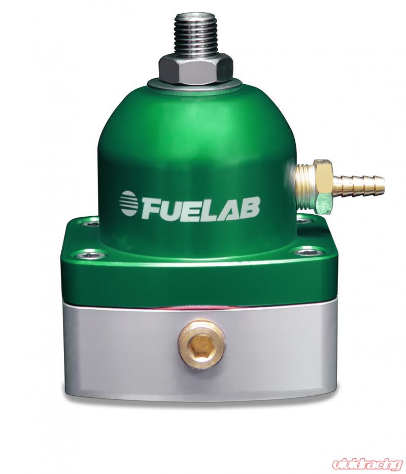 Fuelab 545 TBI Adjustable Mini FPR In-Line 10-25 PSI (1) -6AN In (1) -6AN Return - Green Fuelab
