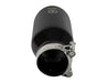 aFe Takeda 304 Stainless Steel Clamp-On Exhaust Tip 2.5in.Inlet / 4in Outlet - Black aFe