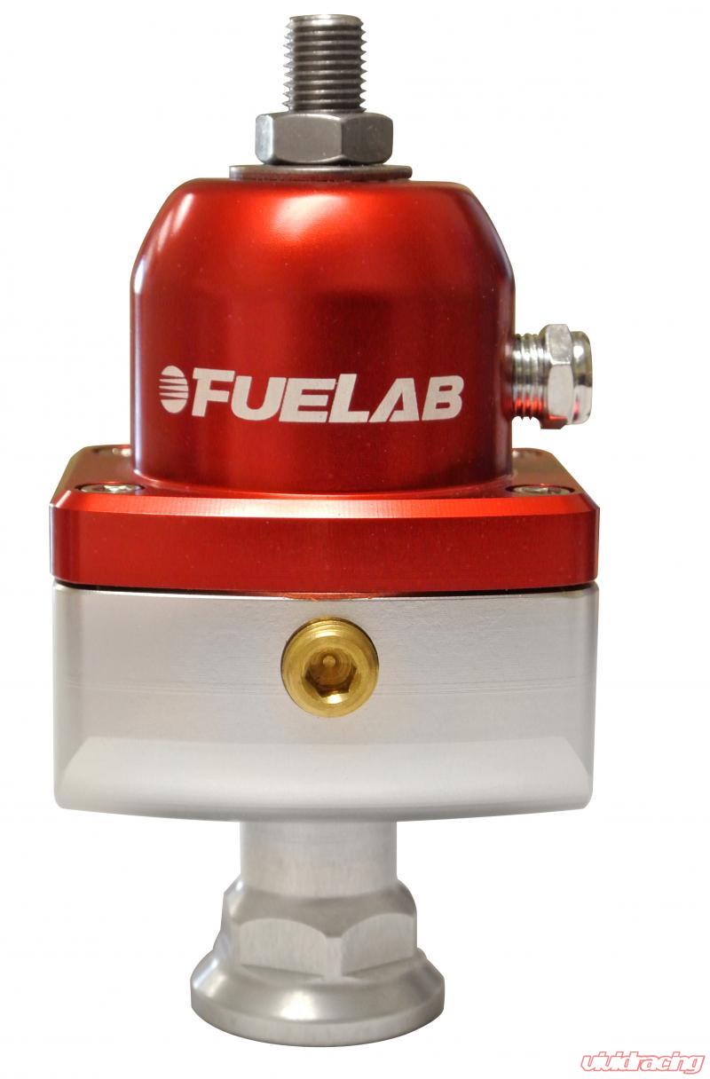Fuelab 555 Carb Adjustable FPR Blocking 4-12 PSI (1) -8AN In (2) -8AN Out - Red Fuelab