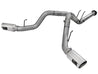 aFe Large Bore-HD 4in 409 Stainless Steel DPF-Back Exhaust w/Polished Tips 15-16 Ford Diesel Truck aFe
