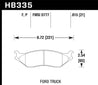 Hawk 99-04 Ford F-450  / 98-04 F53 / 01-04 F-550  Street Front & Rear Brake Pads Hawk Performance