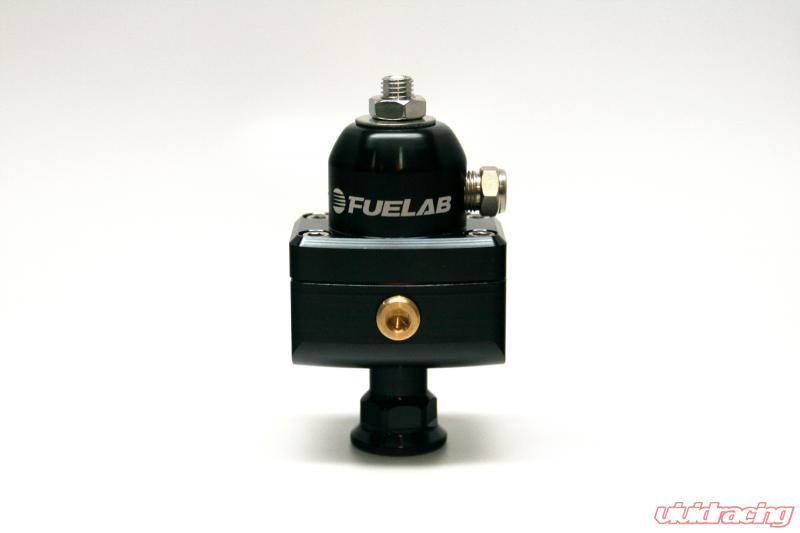Fuelab 575 Carb Adjustable Mini FPR Blocking 10-25 PSI (1) -6AN In (2) -6AN Out - Black Fuelab