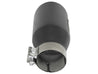 aFe MACH Force-Xp 3in 304 SS Metallic Black Exhaust Tip 3in In x 4-1/2in Out x 9in L Bolt-On Left aFe