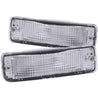 ANZO 1989-1995 Toyota Pickup Euro Parking Lights Chrome w/ Amber Reflector ANZO