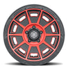 ICON Victory17x8.5 6x5.5 0mm Offset 4.75in BS Satin Black w/Red Tint Wheel ICON
