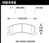 Hawk 99-04 Jeep Grand Cherokee w/ Akebono Front Calipers ONLY LTS Street Front Brake Pads Hawk Performance