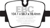 EBC 13+ Jaguar F-Type (Cast Iron Rotors Only) 3.0 Supercharged (340) Redstuff Rear Brake Pads EBC