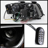 Spyder Audi A6 02-04 Projector Headlights Halogen ModelLight Tube DRL Blk PRO-YD-ADA601-LTDRL-BK SPYDER