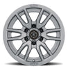 ICON Vector 6 17x8.5 6x5.5 0mm Offset 4.75in BS 106.1mm Bore Titanium Wheel ICON