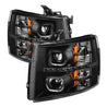 Xtune Chevy Silverado 1500/2500/3500 07-13 LED Halo Projector Headlights Black PRO-JH-CSIL07-CFB-BK SPYDER
