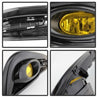 Spyder Honda Civic 2013-2014 4dr OEM Fog Light W/Switch Yellow FL-HC2013-4D-Y SPYDER