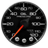 Autometer Spek-Pro Gauge Oil Press 2 1/16in 120psi Stepper Motor W/Peak & Warn Blk/Chrm AutoMeter