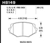 Hawk 94-05 Miata / 01-05 Normal Suspension HP+ Street Front Brake Pads (D635) Hawk Performance