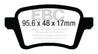 EBC 13+ Fiat 500L 1.4 Turbo Ultimax2 Rear Brake Pads EBC