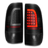 ANZO 1997-2003 Ford F-150 LED Tail Lights w/ Light Bar Black Housing Smoke Lens ANZO