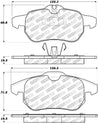 StopTech 06-11 Saab 9-3 Street Select Brake Pads w/Hardware - Front Stoptech