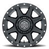 ICON Rebound 17x8.5 8x6.5 13mm Offset 5.25in BS 121.4mm Bore Satin Black Wheel ICON