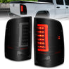 ANZO 2007-2013 GMC Sierra LED Tail Lights w/ Light Bar Black Housing Smoke Lens ANZO