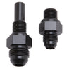 Russell Performance -8 AN to 4L80 Transmission Ports Adapter Fittings (Qty 2) - Black Zinc Russell