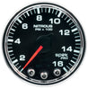 Autometer Spek-Pro Gauge Nitrous Press 2 1/16in 1600psi Stepper Motor W/Peak & Warn Blk/Chrm AutoMeter