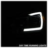 xTune 13-15 Nissan Sentra DRL LED Light Bar Proj Halogen Headlights - Blk Smoke (PRO-JH-NS13-LB-BSM) SPYDER