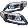 ANZO 2012-2015 Honda Civic Projector Headlights w/ U-Bar Chrome ANZO