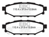 EBC 12+ Subaru BRZ 2.0 (solid rear rotors) Ultimax2 Rear Brake Pads EBC